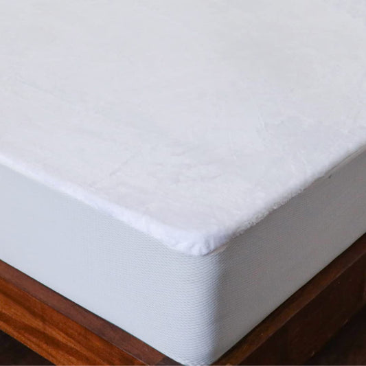 Terry Protector (Water Proof Cotton Mattress Protector - Stretchable Fitted - Premium Bedding Protection)